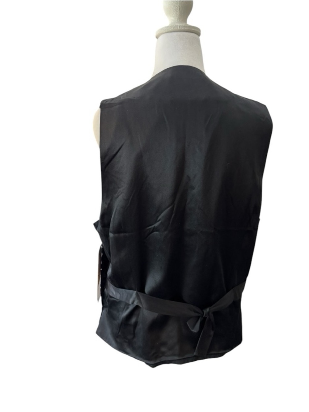 Vintage Neiman Marcus Black & Navy Floral Velvet Vest - Picture 3 of 6